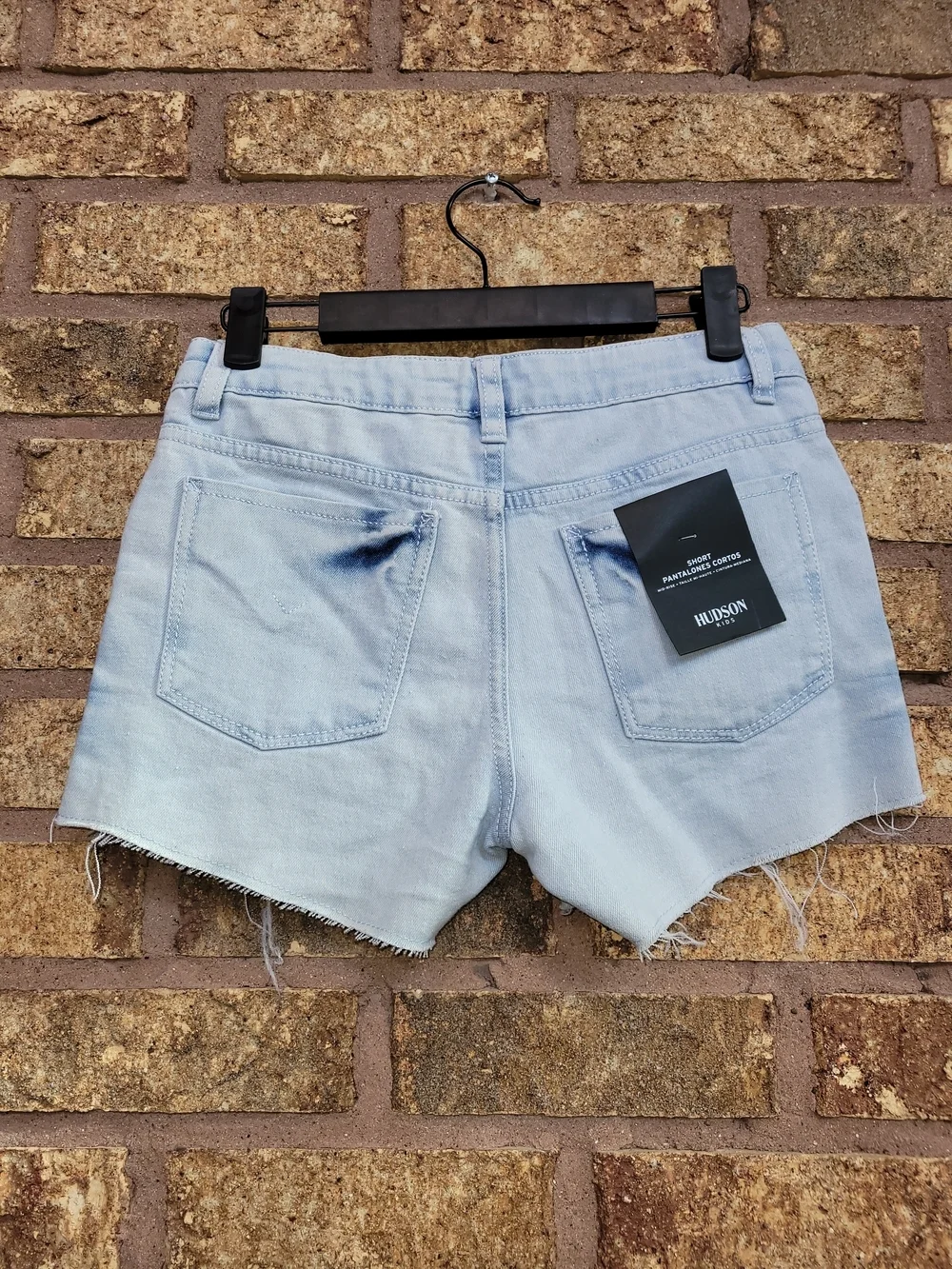 Hudson Jeans Yemisi Cut Off Denim Shorts Light Blue Size 16 Kids/Youth NWT